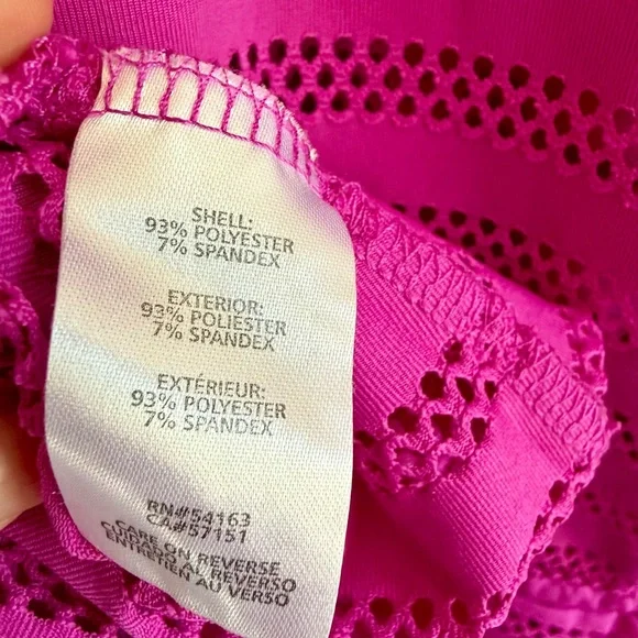 Calvin Klein Swim Cover Up Dress with Pockets Hooded Knit Fuchsia Beach Pool - Picture 5 of 5